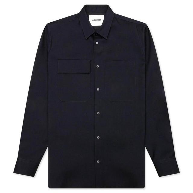 Button Up Shirt - Navy Male Product Image