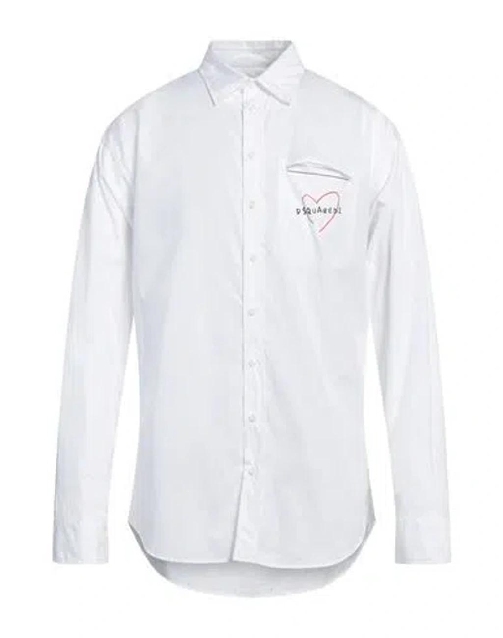 DSQUARED2 Man Shirt White Size 44 Cotton Product Image