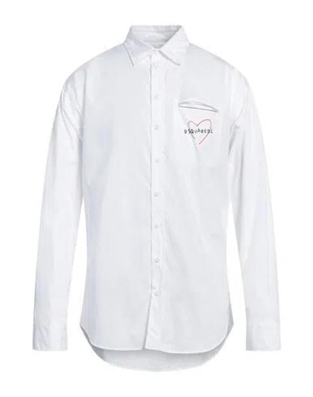 DSQUARED2 Man Shirt White Size 44 Cotton Product Image