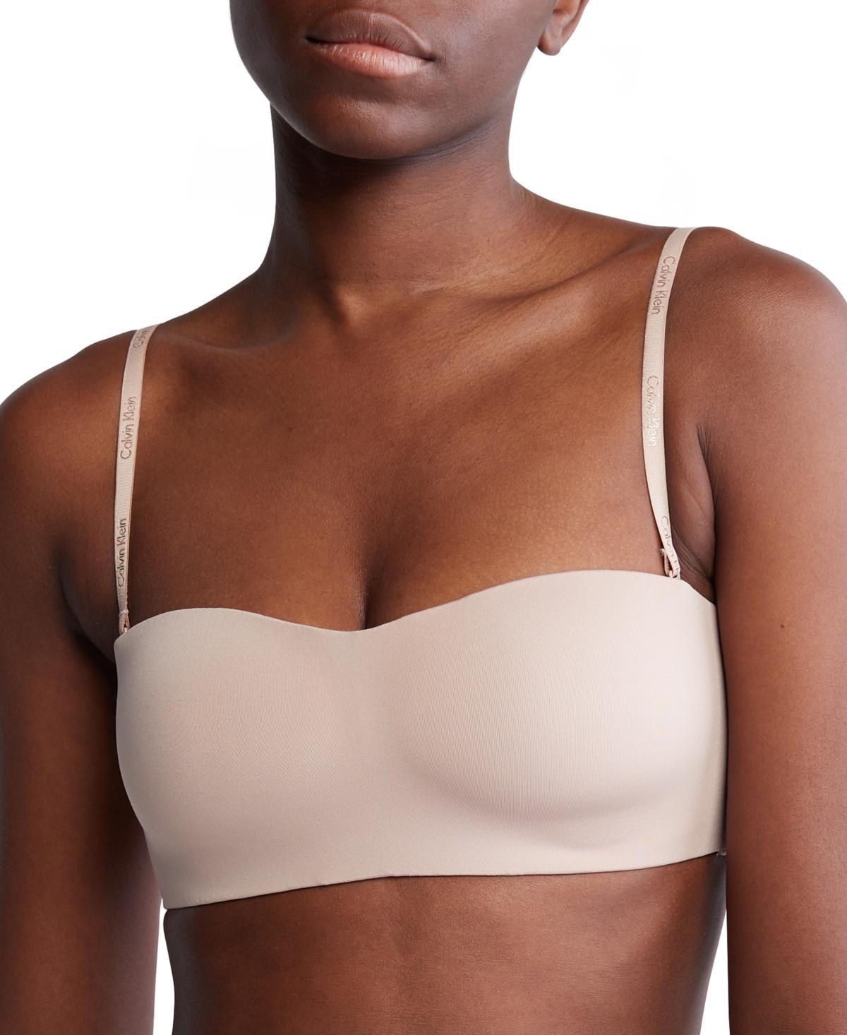 Calvin Klein Womens Form to Body Lightly Lined Bandeau Bra QF7783 Product Image