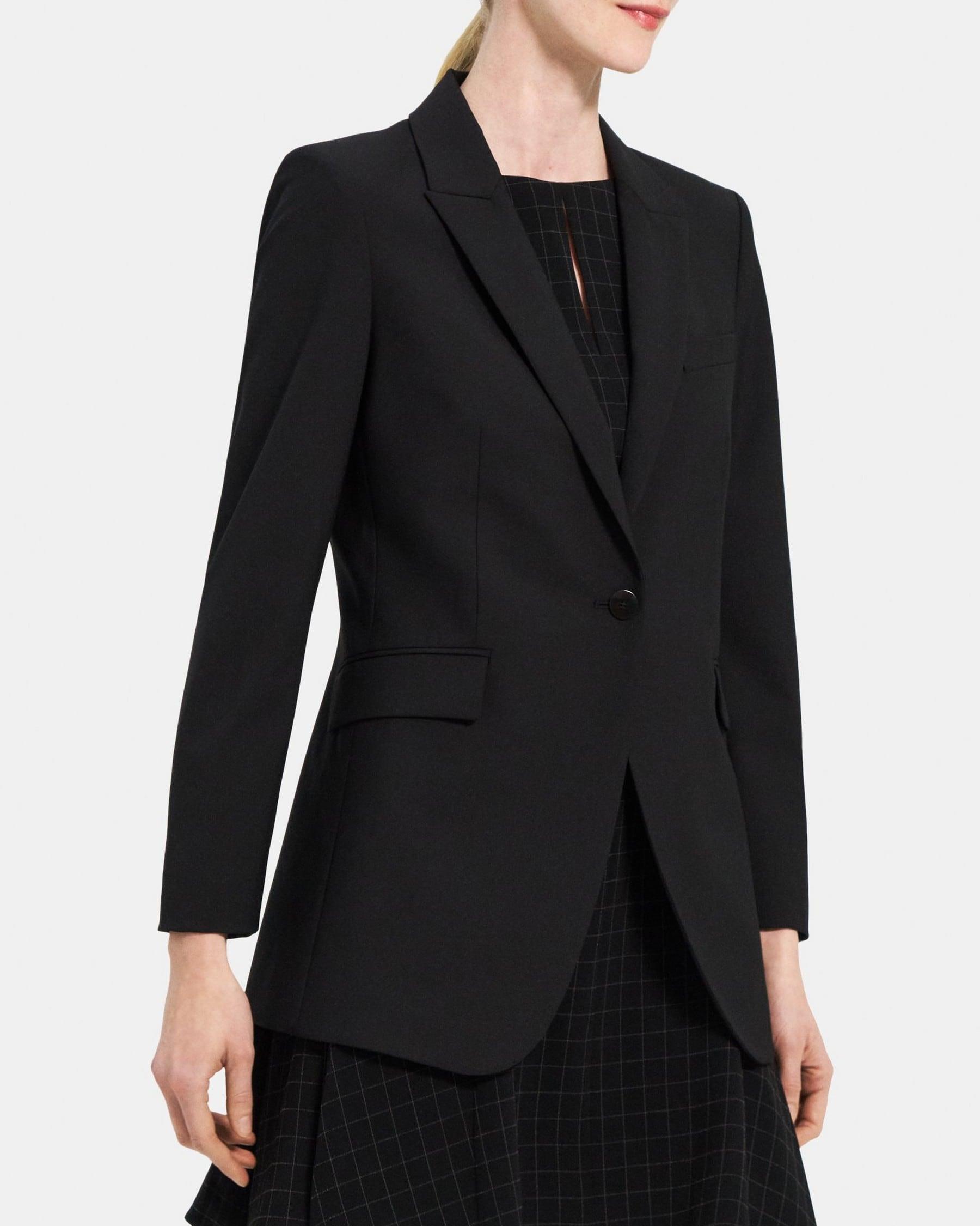 Single-Breasted Blazer in Stretch Wool Product Image