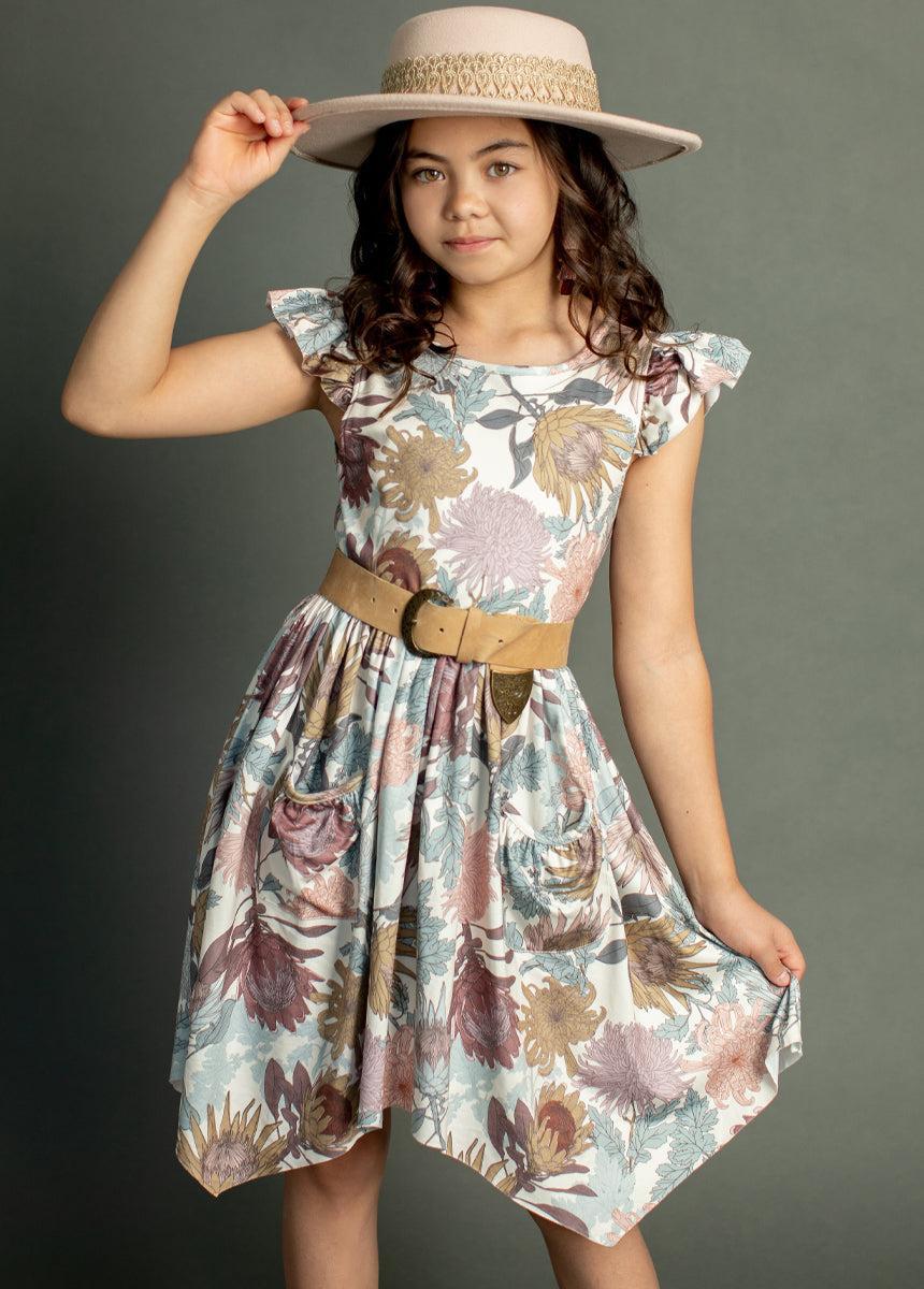 Twilla Dress in Ecru Floral Product Image