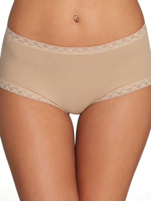 Natori Bliss Lace-Trim High Rise Cotton Brief 755058 Product Image