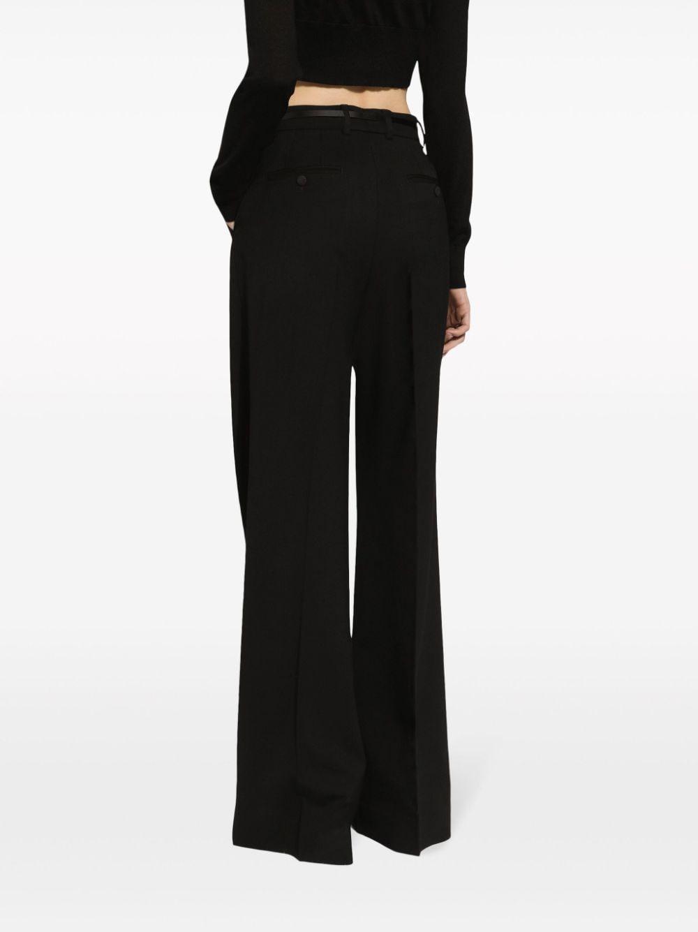 Pressed-crease Palazzo Pants In Black Product Image