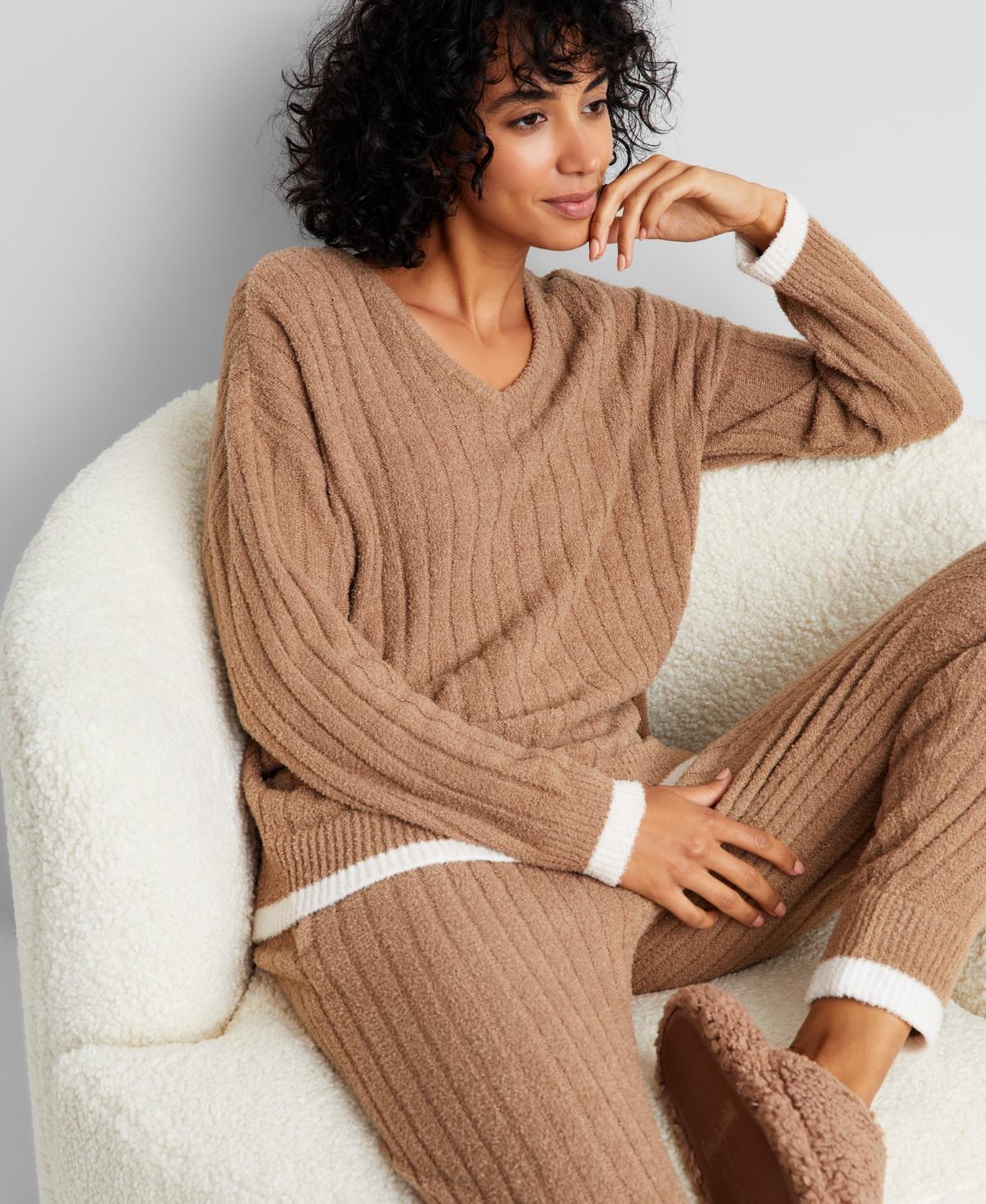 State of Day Womens Indulge & Rest Chenille Packaged Pajama Set, Created for Macys Product Image