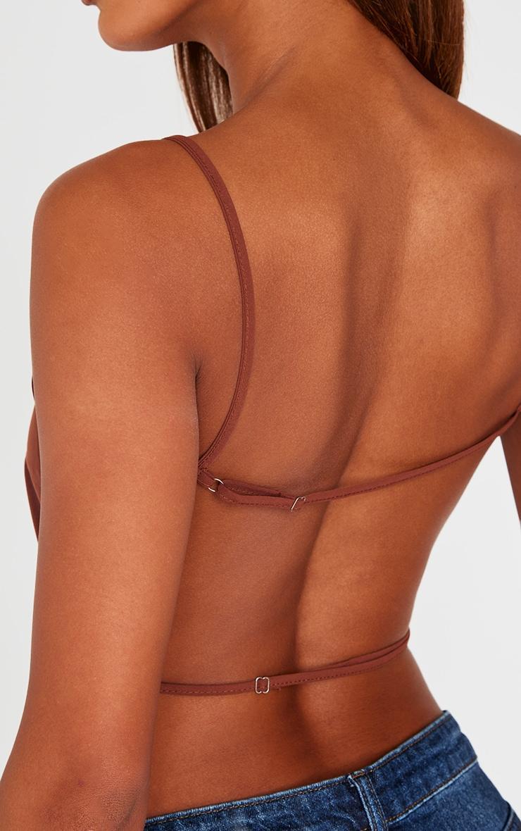 Chocolate Backless Long Top Product Image