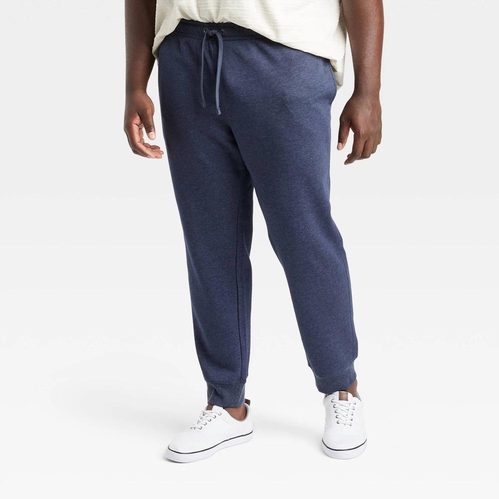 Mens Big & Tall Tapered Fleece Jogger Pants - Goodfellow & Co Fighter Pilot Blue 5XLT Product Image