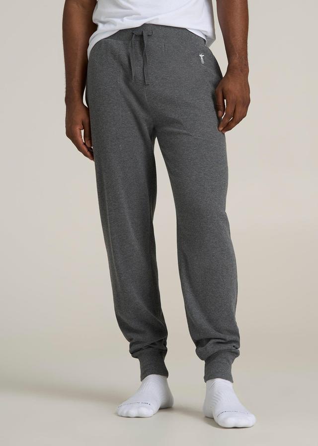 Waffle-Knit Lounge Jogger for Tall Men in Stone Grey Mix Product Image