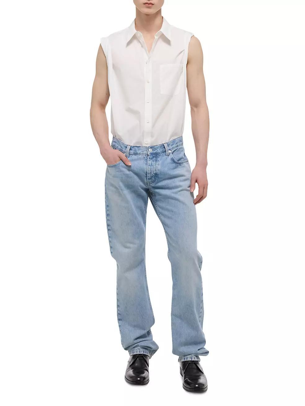 Low-Rise Straight-Leg Jeans Product Image