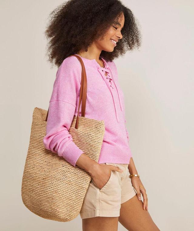 Crochet Raffia Magazine Tote Product Image