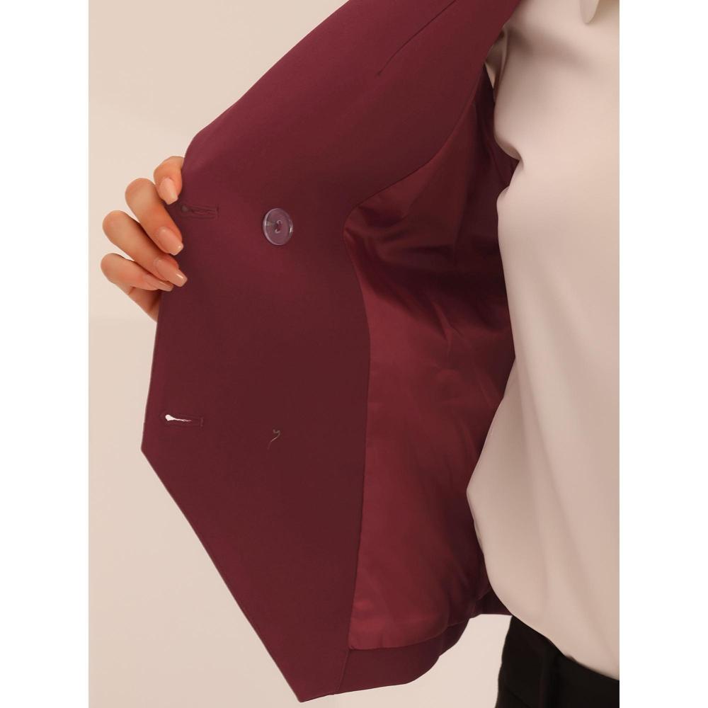 Allegra K Women's Lapel Collar Dressy Versatile Racerback Waistcoat Suit Vest Burgundy Small Product Image