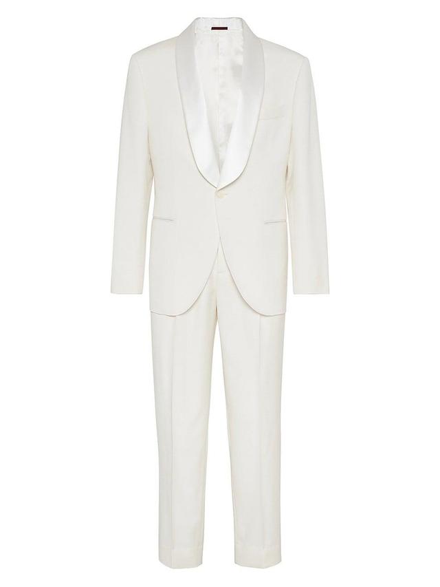 Mens Tuxedo with Shawl Lapel Jacket and Trousers with Pleats Product Image