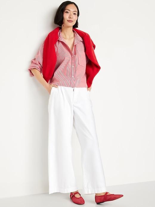 Button-Down Crop Shirt Product Image