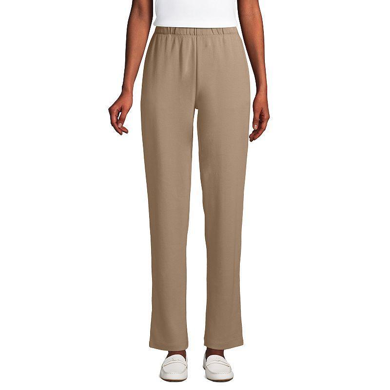 Petite Lands End Sport Knit High Waist Pants, Womens Product Image