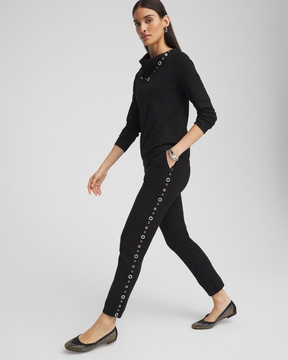 Zenergy® Luxe Cashmere Blend Embellished Ankle Pants Product Image