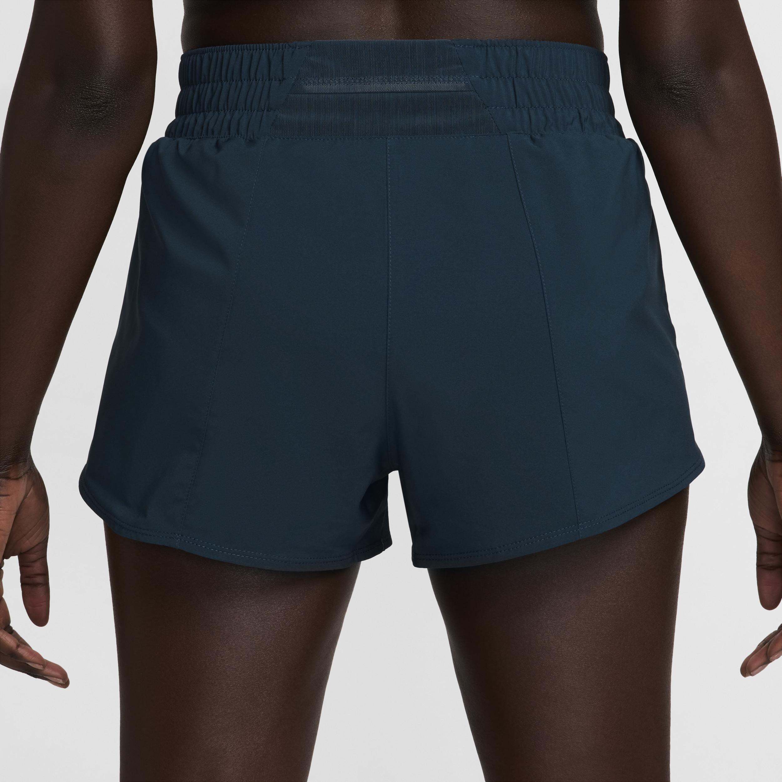 Nike Womens One Dri-FIT Mid-Rise 3 Brief-Lined Shorts Product Image