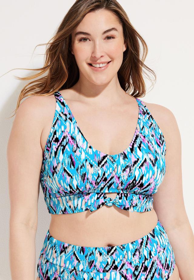 Maurices Plus Size Womens Front Tie Bikini Swimtop Size 1X Product Image