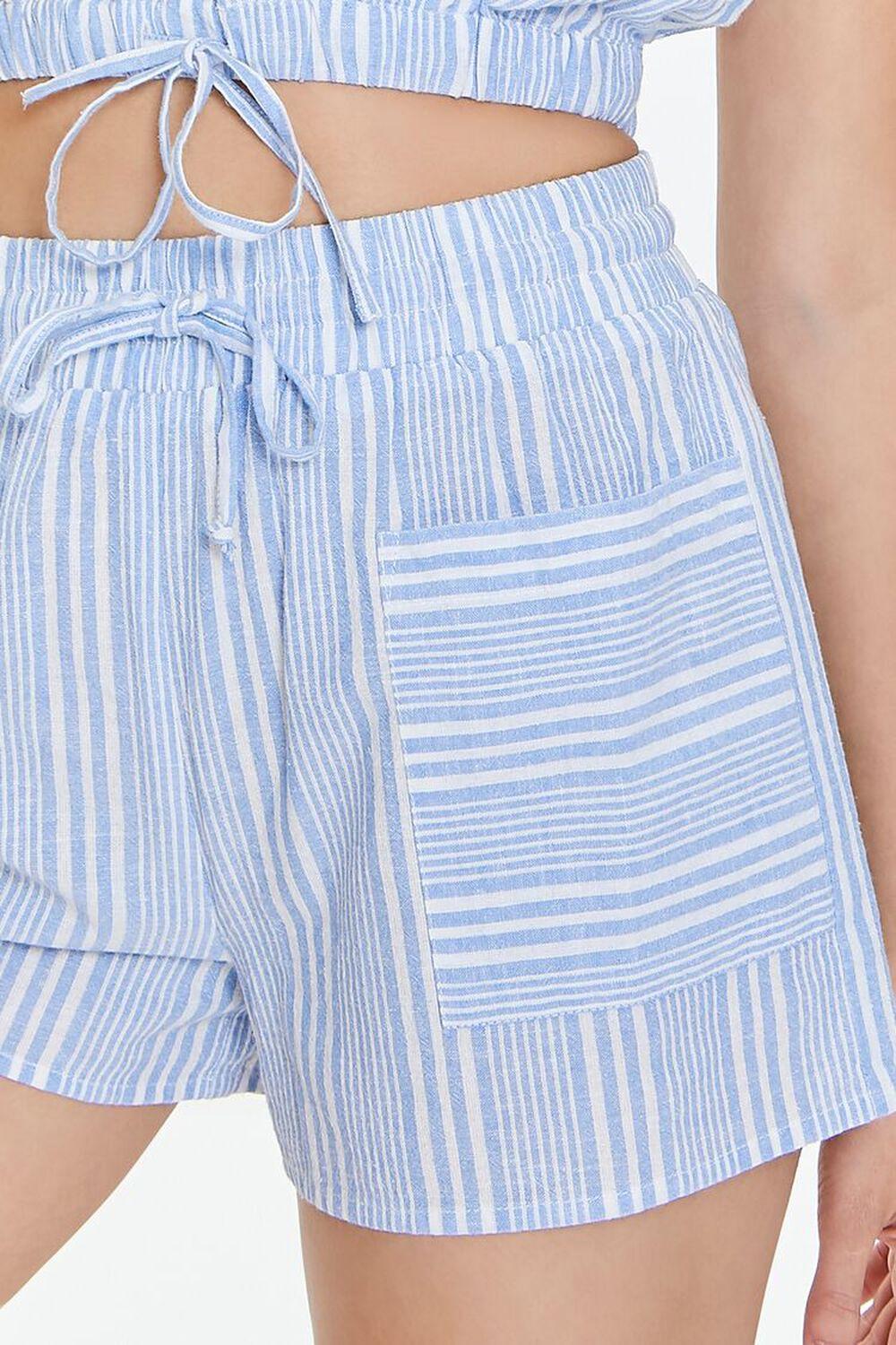 Striped Linen-Blend Shorts | Forever 21 Product Image