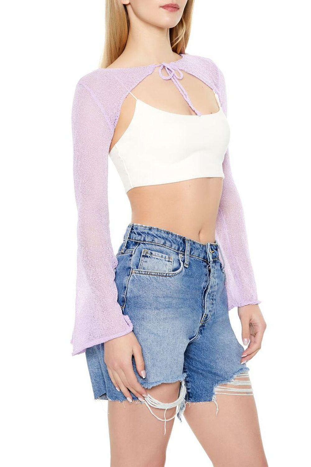 Crochet Tie-Front Shrug Sweater | Forever 21 Product Image