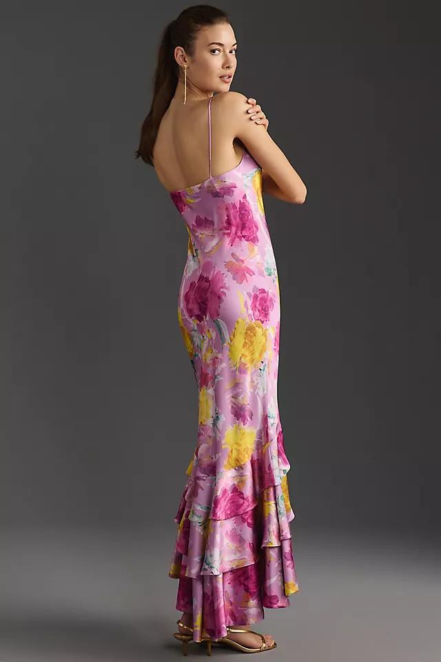 ML Monique Lhuillier Seraphine Satin Maxi Dress Product Image