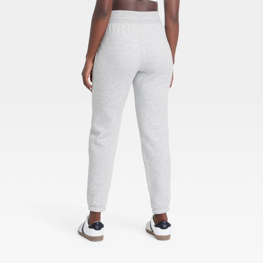 Women's Fleece High-Rise Jogger Sweatpants - All In Motion™ Heathered Gray M Product Image