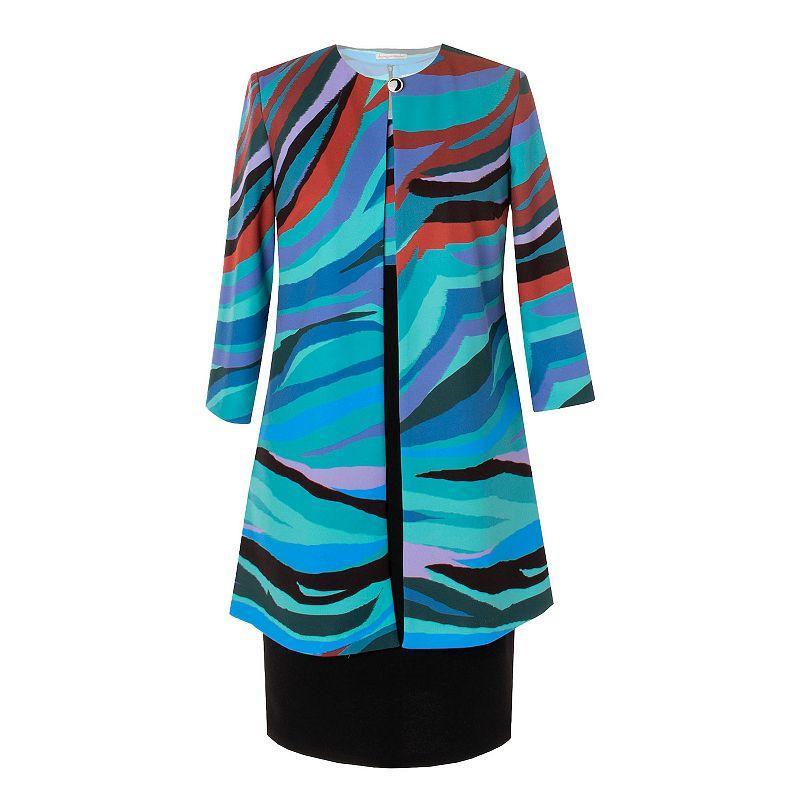 Womens Danny & Nicole Tunic Jacket and Dress, Womens Blue Product Image