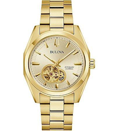 Bulova Mens Automatic Surveyor Gold-Tone Stainless Steel Bracelet Watch 39mm Product Image