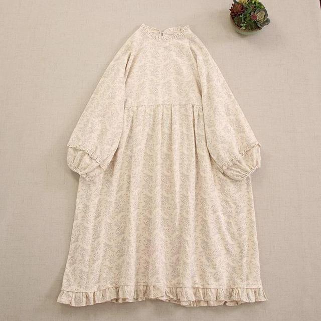 Puff-Sleeve Floral Midi Smock Dress Product Image