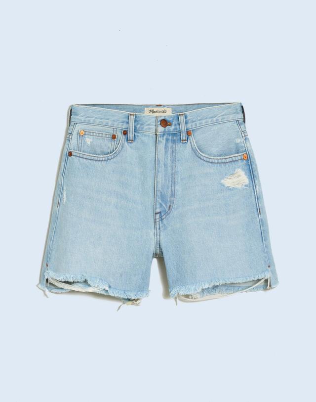 Relaxed Mid-Length Denim Shorts in Wengler Wash: Step-Hem Edition Product Image