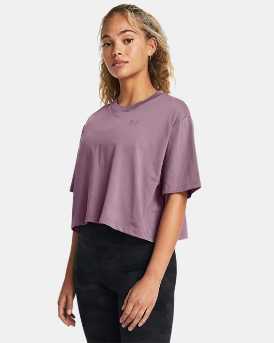 Womens UA Boxy Crop Simple Short Sleeve Product Image