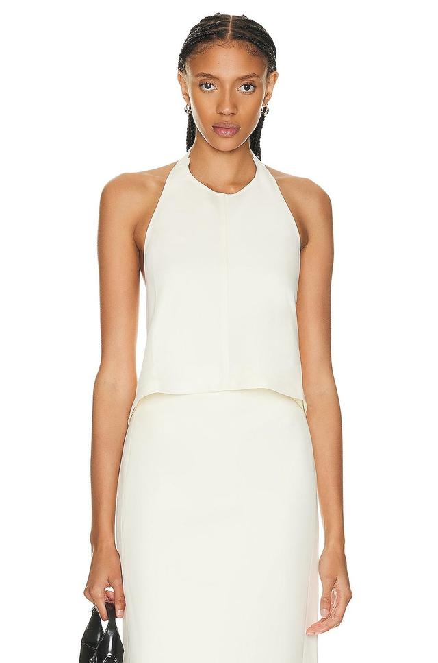 WARDROBE.NYC Halter Top in Off White - Cream. Size L (also in ). Product Image