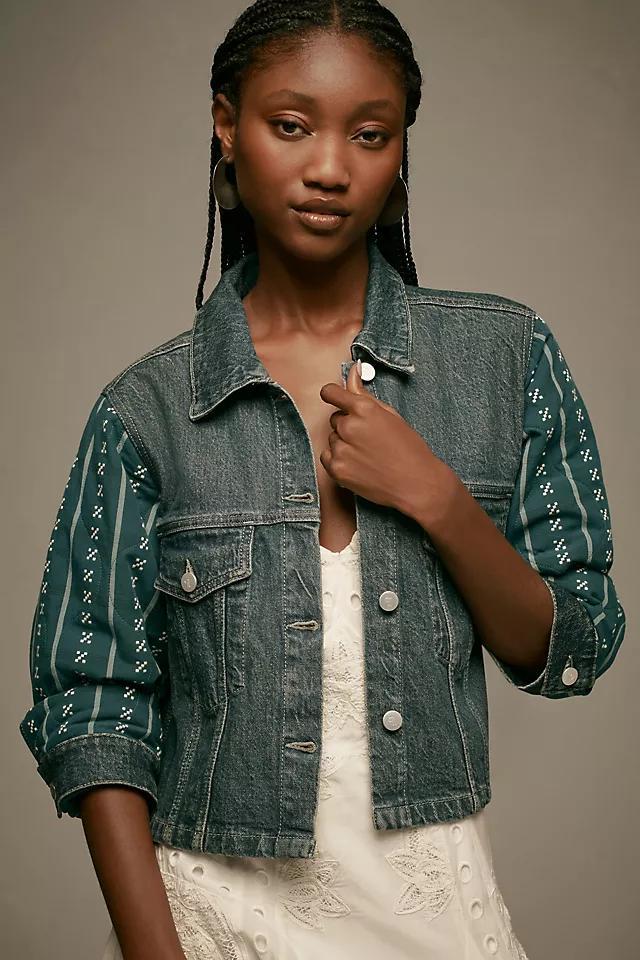 Pilcro Crafted-Sleeve Denim Jacket Product Image