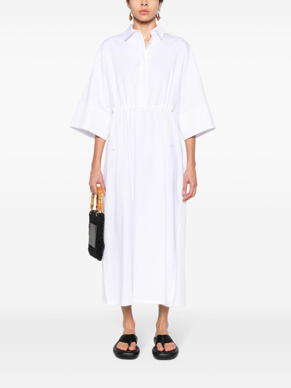 Eulalia Midi Shirt Dress In Bianco_ottico Product Image