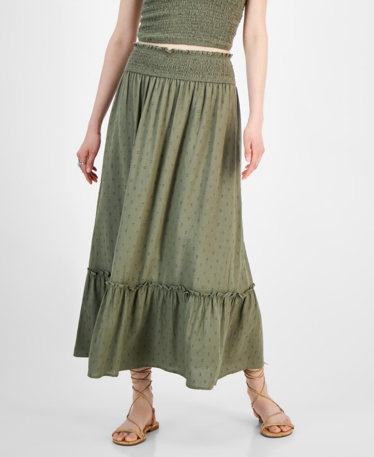 Women's Smocked-Waist Tiered Midi Skirt, Created for Macy's  Product Image