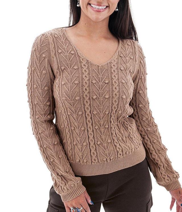 Aventura Pointelle Knit V-Neck Kincade Sweater Product Image