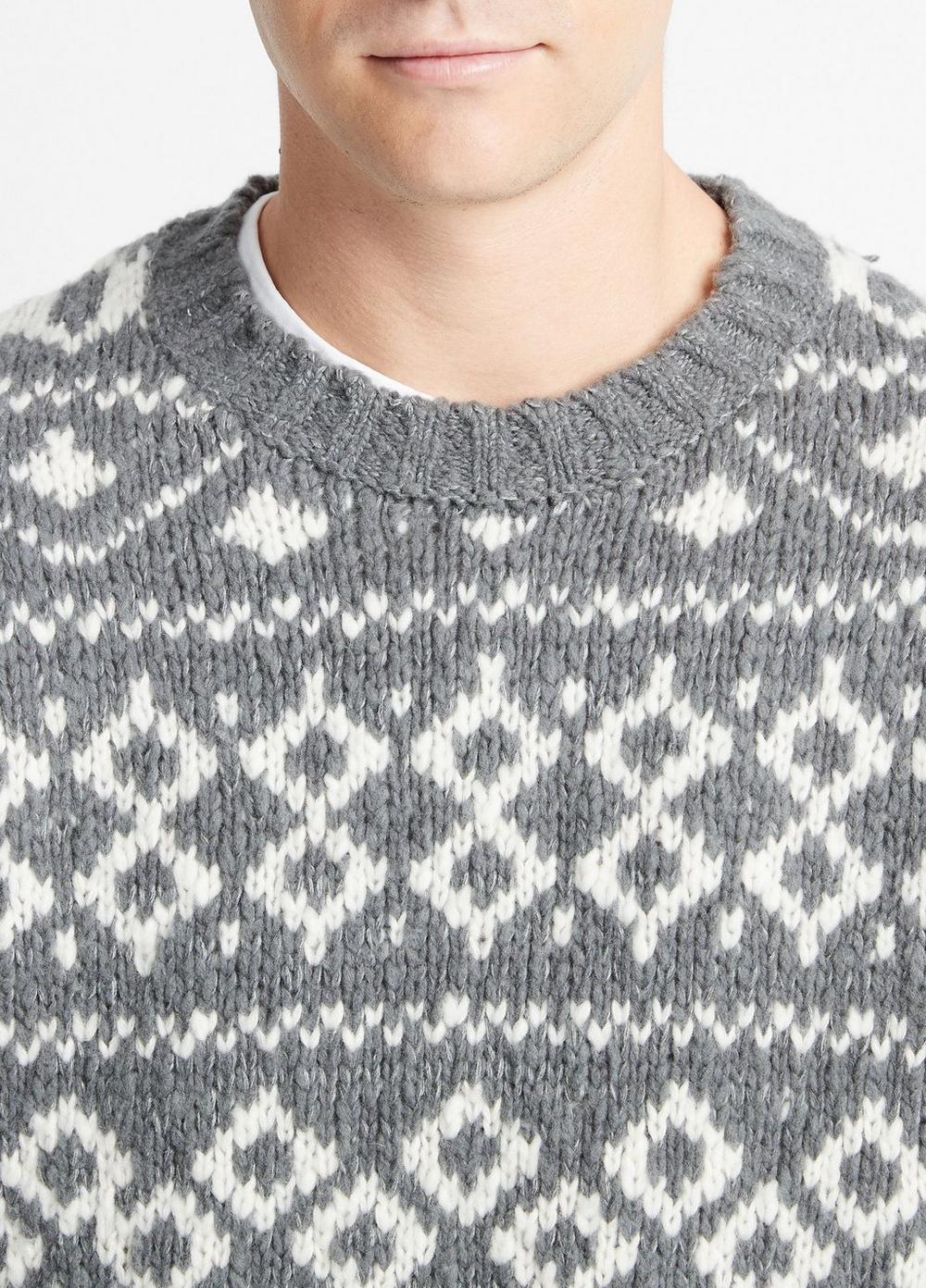 Fair Isle Wool-Blend Crew Neck Sweater Product Image