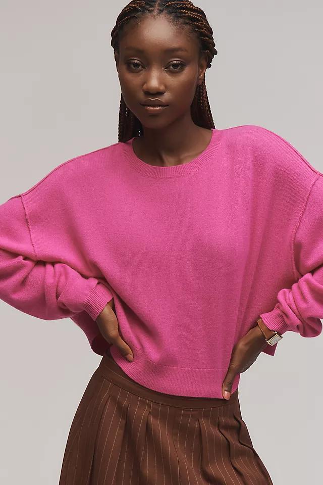 The Alani Cashmere Sweater by Pilcro: Cropped Crew-Neck Edition Product Image