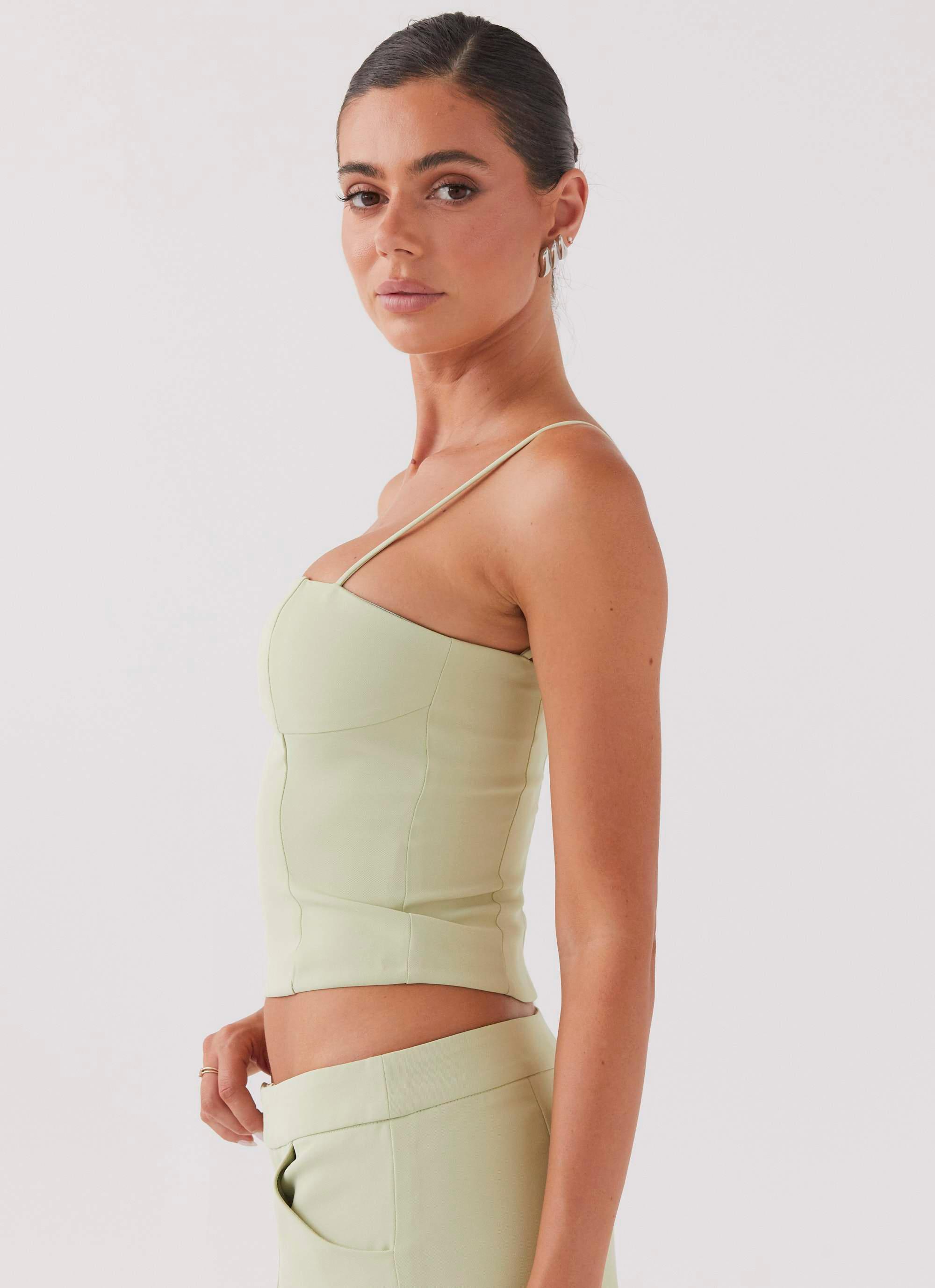 Eliana Crop Top - Green Zest Product Image