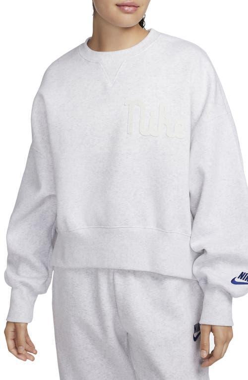 Nike Womens NSW Fleece OOS Crew - Birch/Sail Product Image