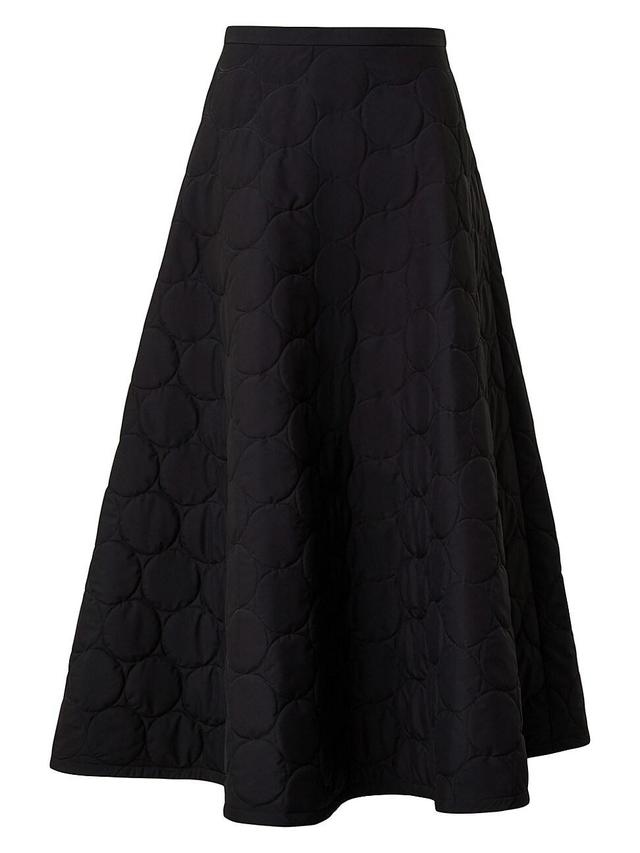 Womens Techno-Dot Quilted Midi-Skirt Product Image