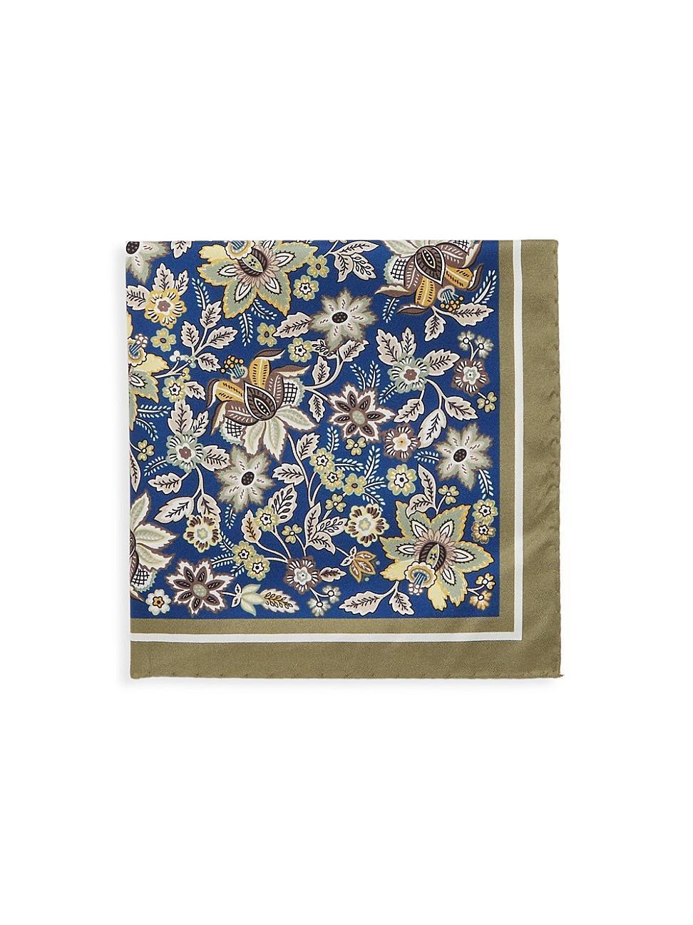 Mens Silk Floral Pocket Square Product Image