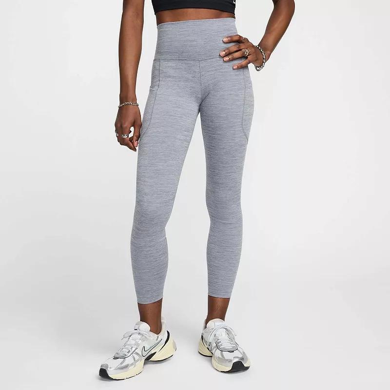 Womens Nike One Pocketed High-Waisted 7/8 Ankle Leggings Grey Grey product image