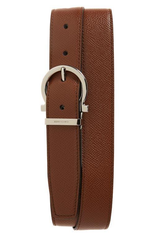 Men's Reversible Leather Gancio-Buckle Belt Product Image