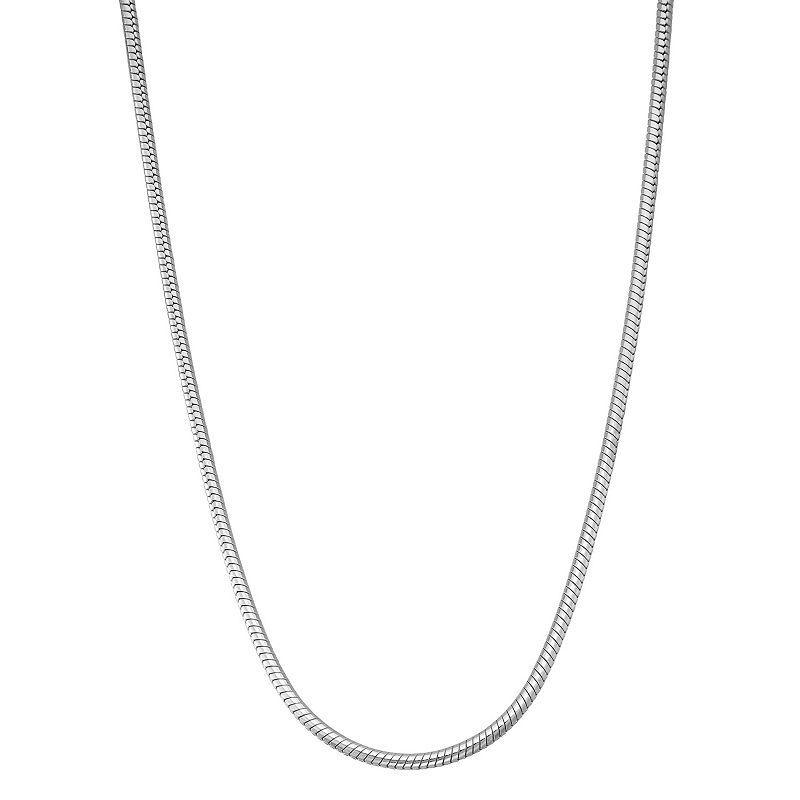 Jordan Blue Mens Sterling Silver Snake Chain Necklace Grey Product Image