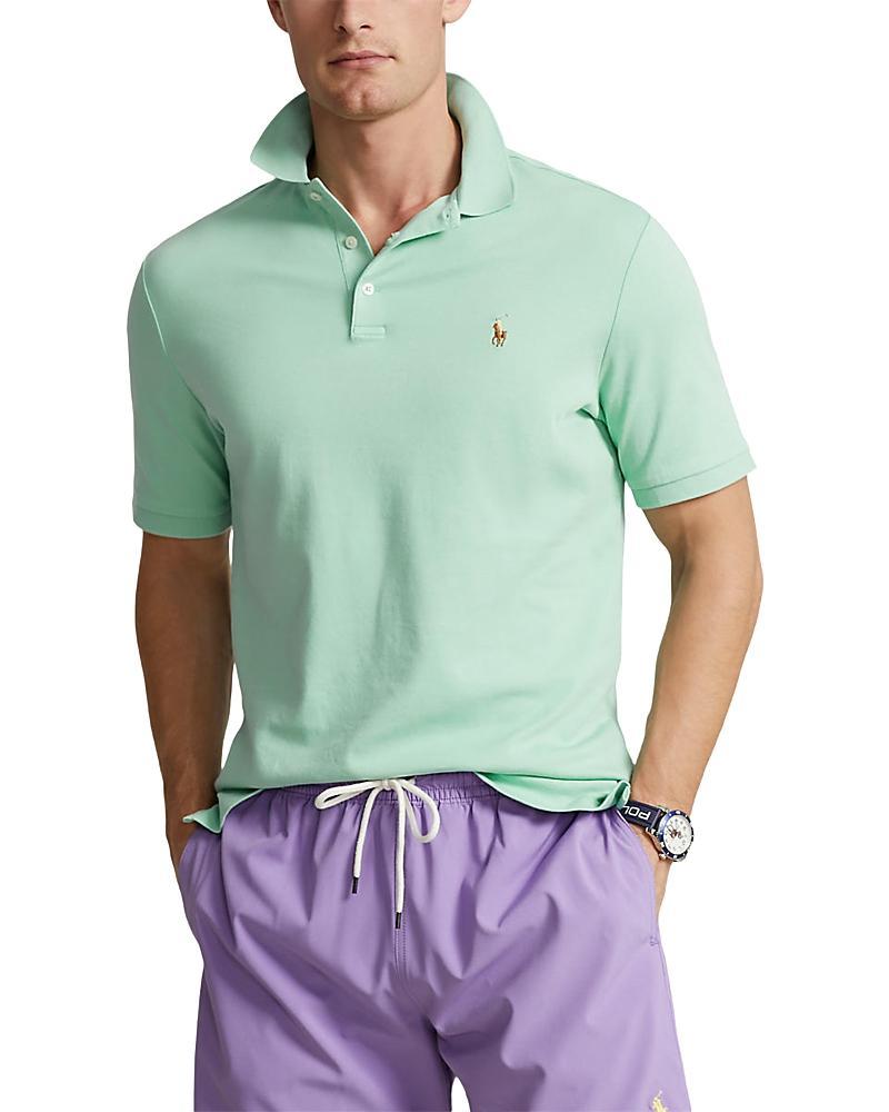 Men's Classic Fit Soft Cotton Polo In Resort Green Heather Product Image