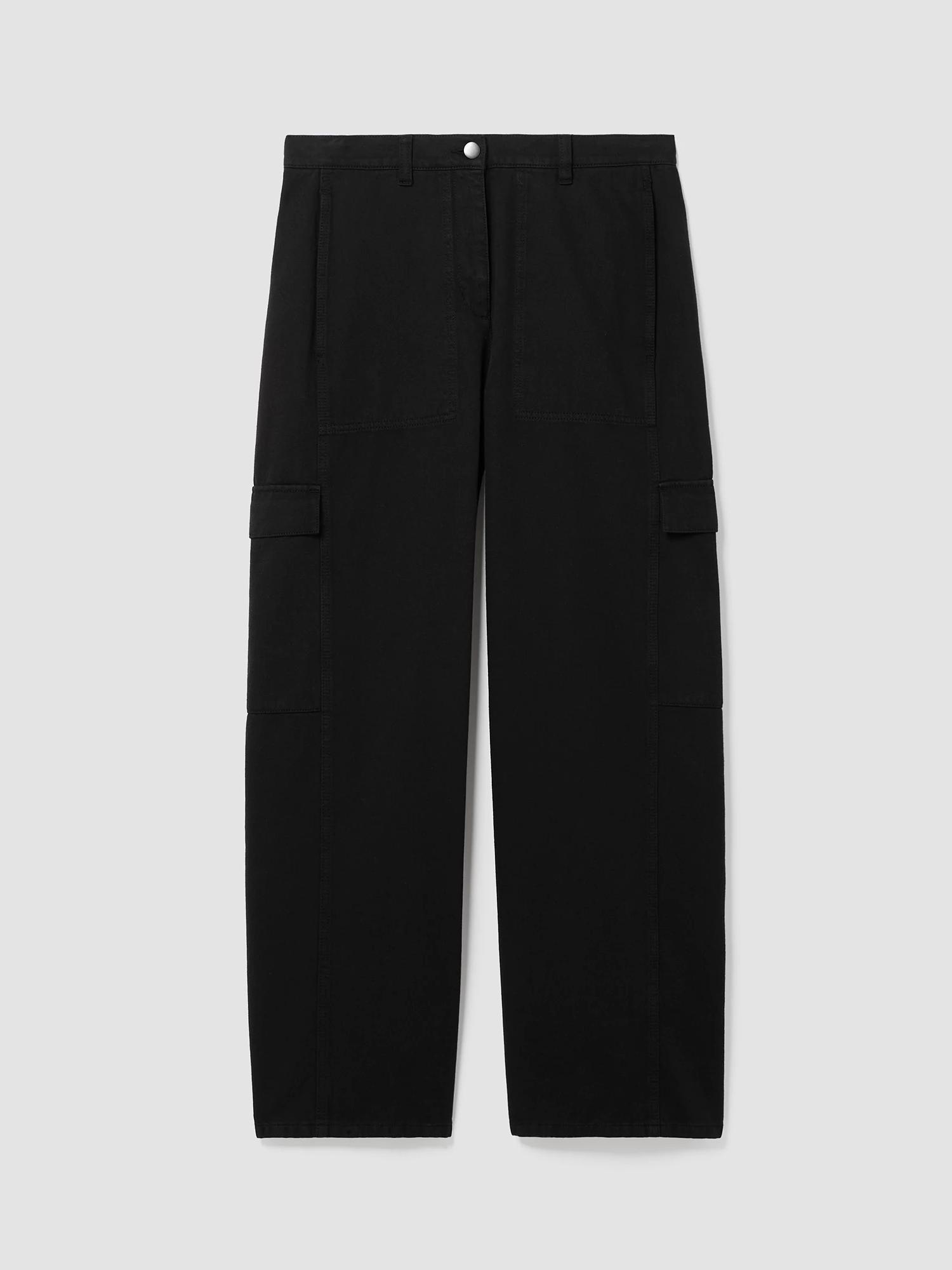 EILEEN FISHER Garment-Dyed Utility Organic Cotton Cargo Pantfemale product image