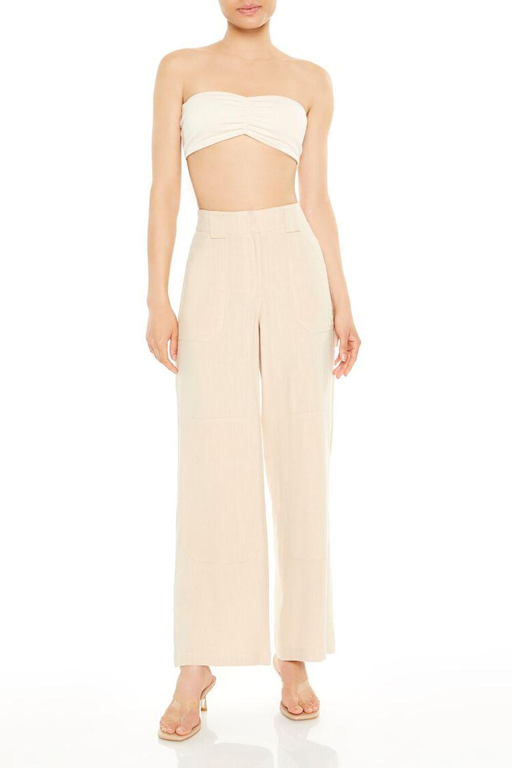 High-Rise Wide-Leg Trouser Pants | Forever 21 Product Image