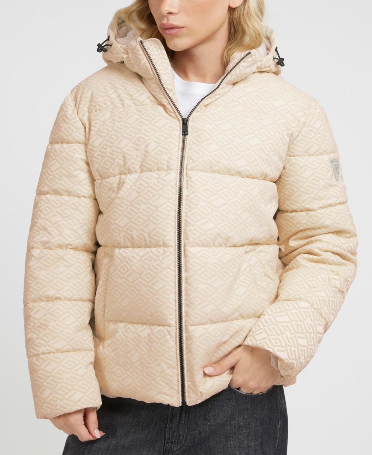 Guess Mens Allover Logo Puffer Jacket Product Image