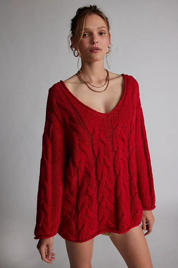 BDG Skylar Oversized Cable Knit Sweater Womens at Urban Outfitters Product Image