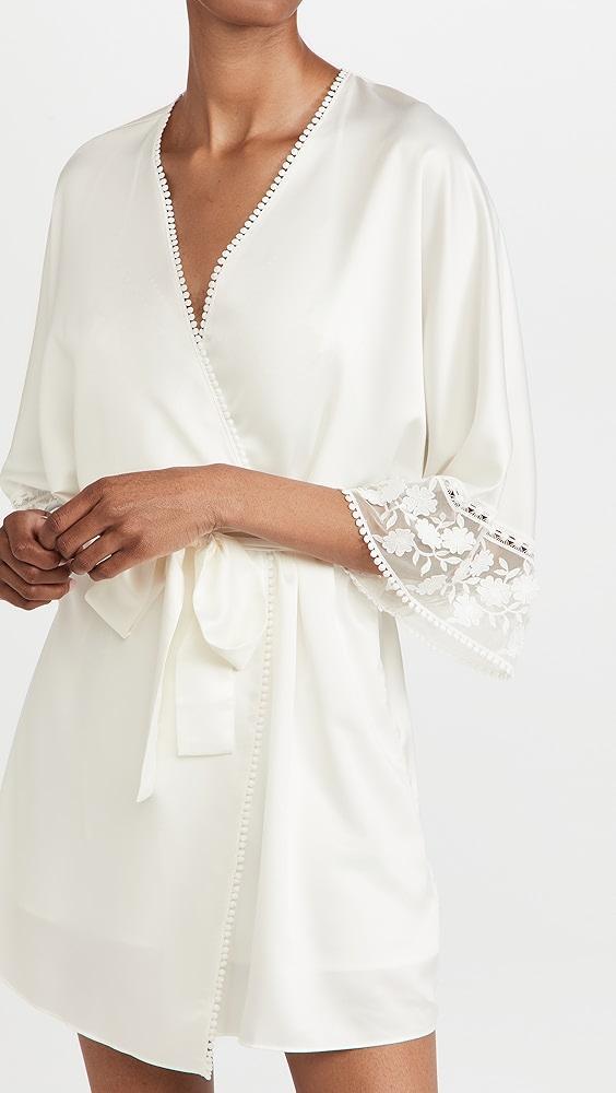 Flora Nikrooz Kylie Charmeuse Wrap with Lace | Shopbop Product Image